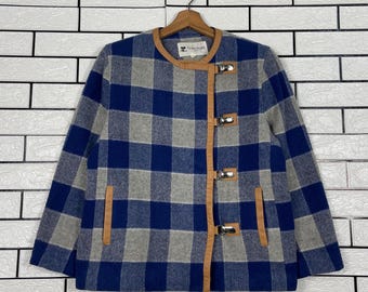 Courreges Paris Wool Tartan Jacket