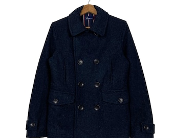 Vintage 90's Fred Perry Navy Blue Multicolor Large Jacket Fred