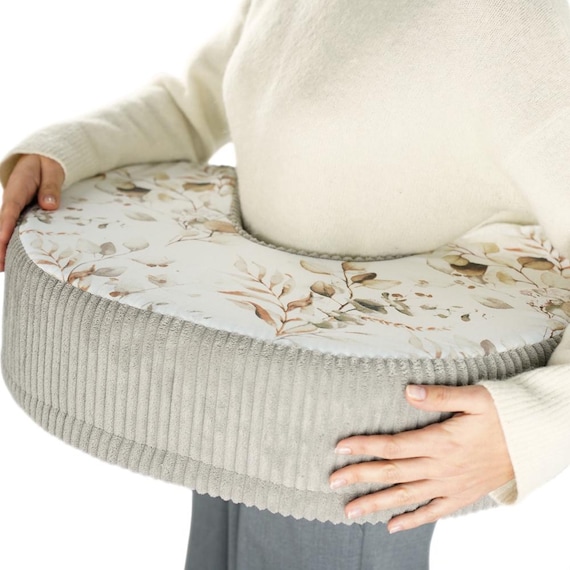 Premium Nursing Pillow with Foam Filling and Adjustable Strap – Ergonomic Breastfeeding Support – Compact Travel Size – Handmade