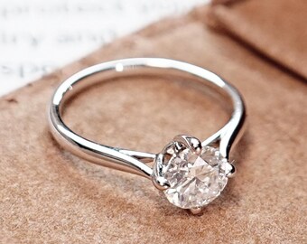 Liquidatieverkoop lab diamanten ring 1 kt IGI Lab-Grown Diamond • 14 kt goud