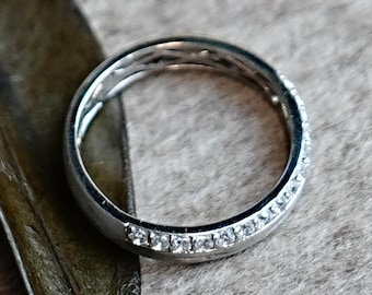 Minimalistische zilveren ring, sierlijke stapelband voor vrouwen, eenvoudige statementring, cadeau voor haar, alledaagse sieraden