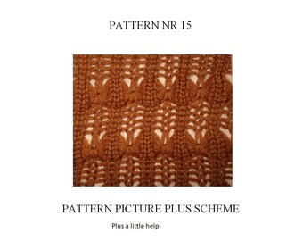 Lace pattern for MACHINE KNITTING, NR 15