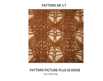 Lace pattern for MACHINE KNITTING, NR 17