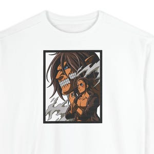 Anime Eren Embroidered Sweatshirt | Eren Hoodie | Unique Anime Gift for Fans | Stylish Embroidered Anime Crewneck | Anime Hoodie & Tee