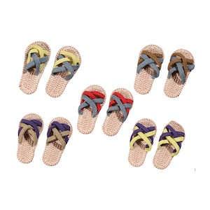 multi colors Cotton Room Sandals – Comfortable Washable Flip-Flop Style Indoor Slippers