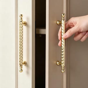 Multi-Color Cabinet Handles, Diamond-Cut Brass Drawer Pulls, Modern Farmhouse Kitchen Hardware, Bathroom Vanity & Wardrobe Door Knobs
