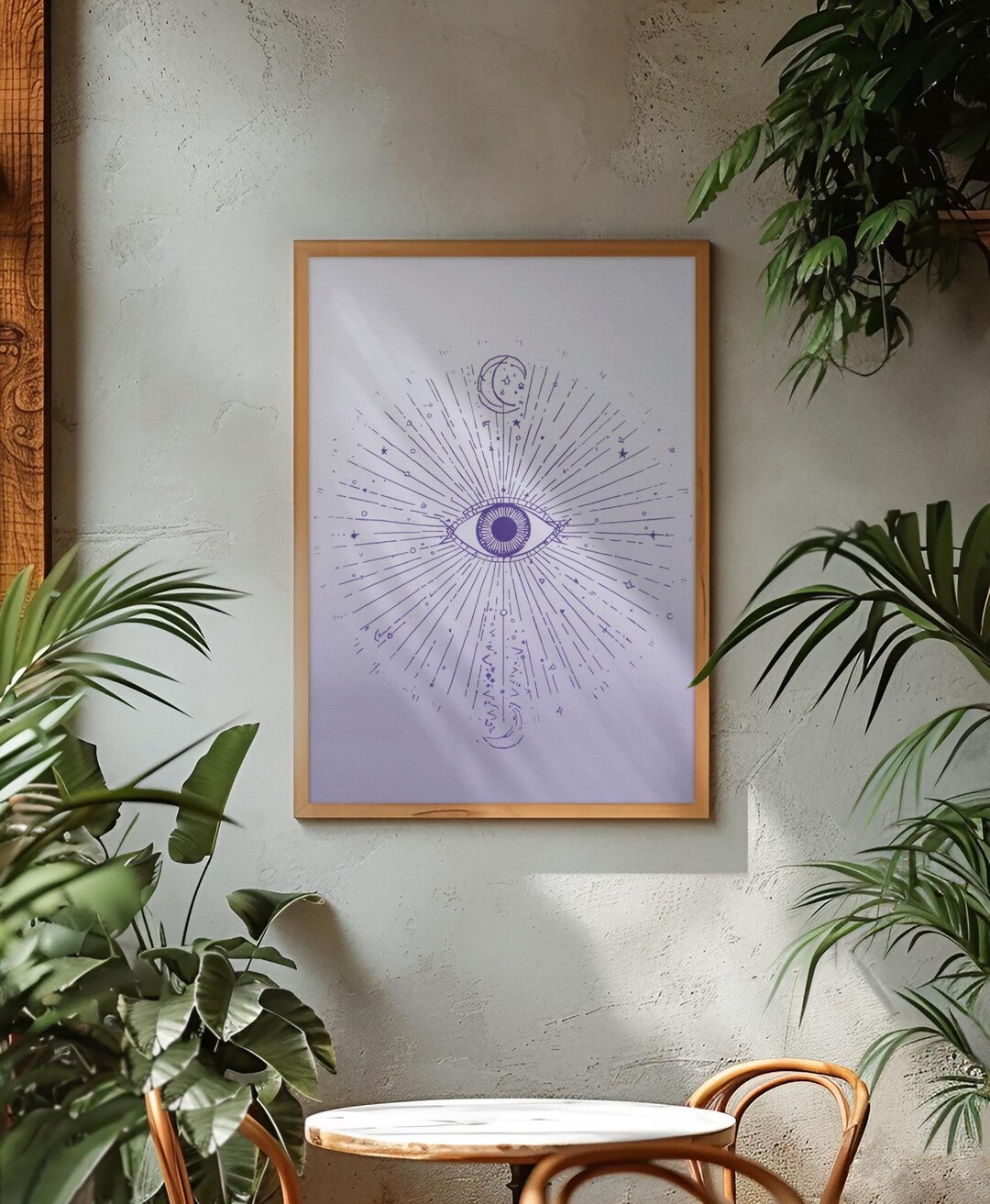 Energy Wall Graphics Mystic Energy Wall Art Print | All Seeing Eye - Purple Poster | Boho ...