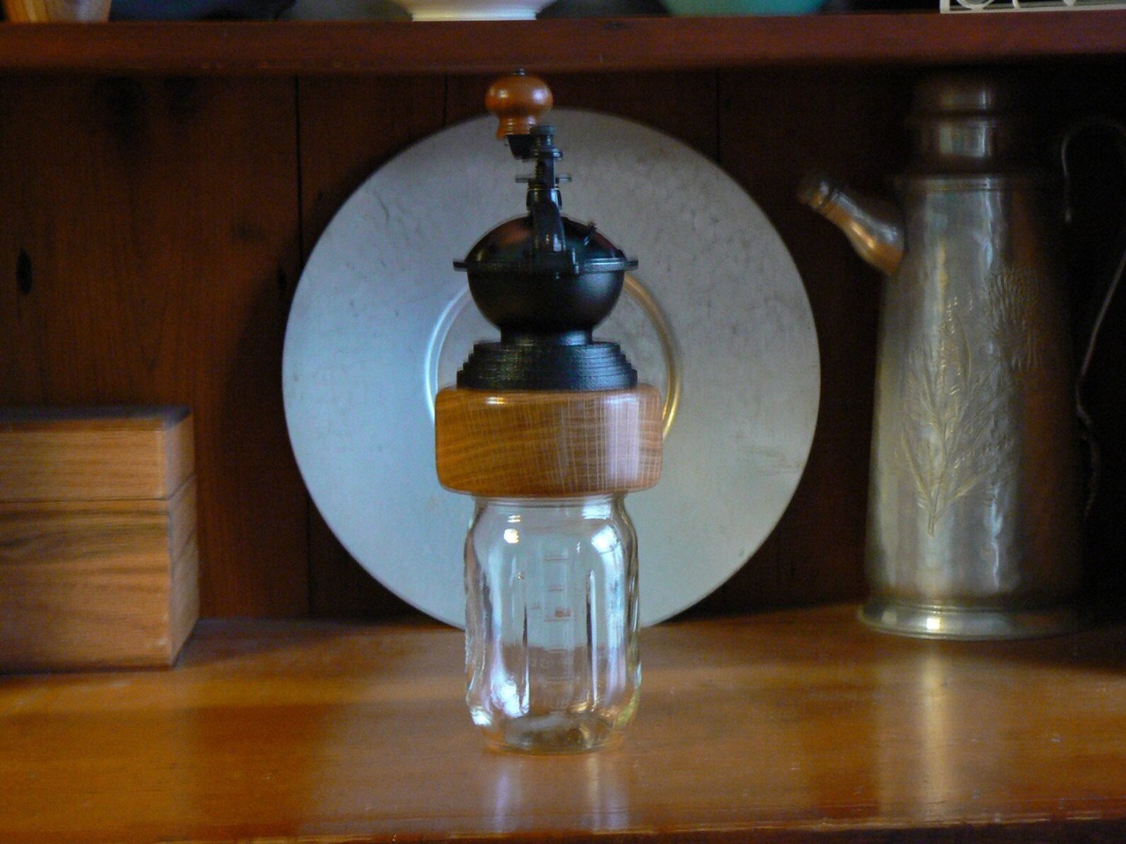 Canning jar coffee grinder vintage style coffee grinder Etsy