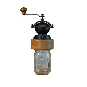 Canning jar coffee grinder - vintage style coffee grinder - off the grid coffee grinder - manual coffee grinder