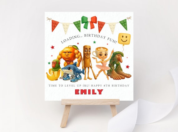 Personalised Italian Brainrot Birthday Card | Trending Funny Meme Card for Kids & Teens