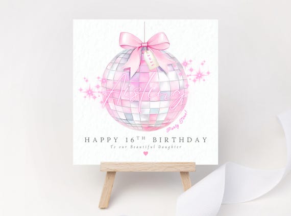 Personalised Disco Ball Birthday Keepsake – 16th 18th 21st Party Keepsake