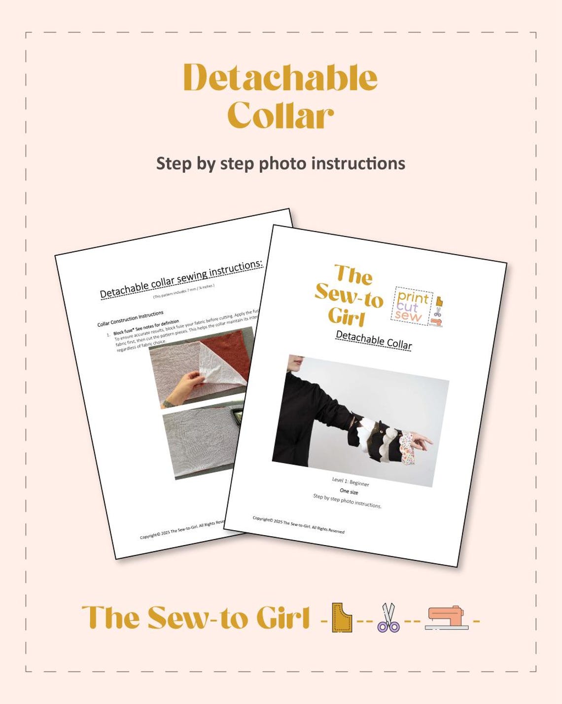 Detachable Collar Sewing Pattern | Beginner Accessory (PDF Pattern) - Etsy