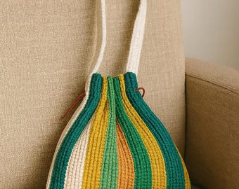 Wzór na szydełkową torbę akordeonową, ręcznie robiona torba typu tote, wzór na szydełkową torebkę DIY w formacie PDF, cyfrowy samouczek robienia letniej torebki do pobrania