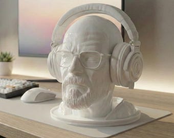 Hörlursställ: 3D-utskriven byst, glasögonhållare, hörlurshållare för speluppsättning