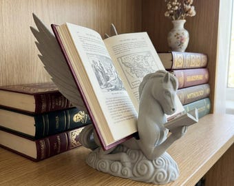Soporte 3D para libros: Soporte para Kindle, soporte para libros y tabletas, soporte para libros de recetas, regalo decorativo para amantes de los libros.