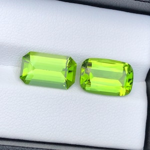 9.95ct Apple Green Peridot Stone From Supat valley, Loose Faceted Gemstone For Fine Making Jewelry August Birthstone, Wedding Proposal
