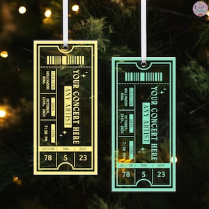 Display this acrylic concert ornament on your tree and watch it shine — a meaningful gift for couples or friends who share a love for live music and unforgettable nights.