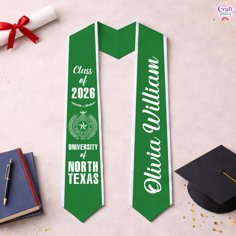 Personalized Graduation Stole Class of 2026, Custom Name Senior ...