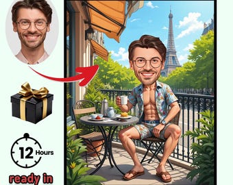 Custom Boss Caricature Portrait: Funny Personalized Digital Gift (Digital Download