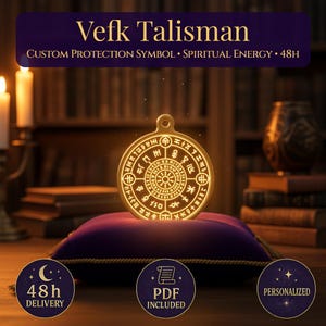 Personalized Vefk Talisman: Custom Protection Symbol & Mystic Energy (48h PDF)