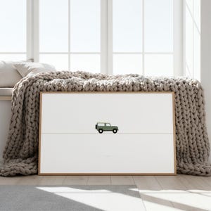 Arte mural verde todoterreno, Arte mural verde, Descarga digital, Land Rover, Decoración de pared, Decoración de habitaciones, Arte mural de coches, Arte mural vintage, Regalo para él