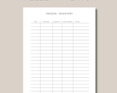 Freezer Inventory Printable Food Storage Tracker Freezer Organization List