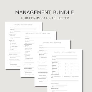 Employee Performance Bundle, HR Documentation Forms, Warning Notice, Incident Report, Disciplinary Action Pack