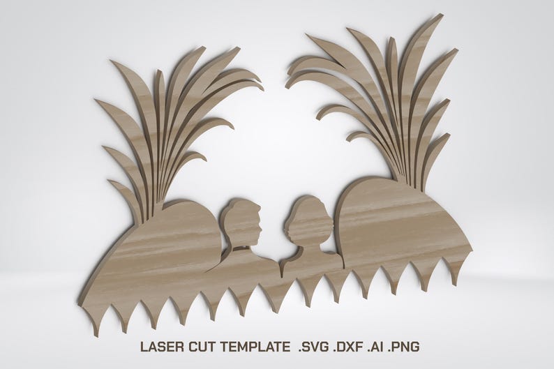 Romantic Vector Dxf Laser Cut Files : Romantic Couple SVG, DXF, Vector, Template, Romantic ...