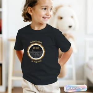 Solar Eclipse Unisex Eclipse augustus 2026 shirts zwart