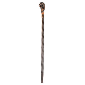 Hand-Carved Wooden Lion Head Walking Cane, Unique Handmade Wood Walking Stick for Men, Gift for Him, Animal Head Wood Walking Sticks 33&quot;
