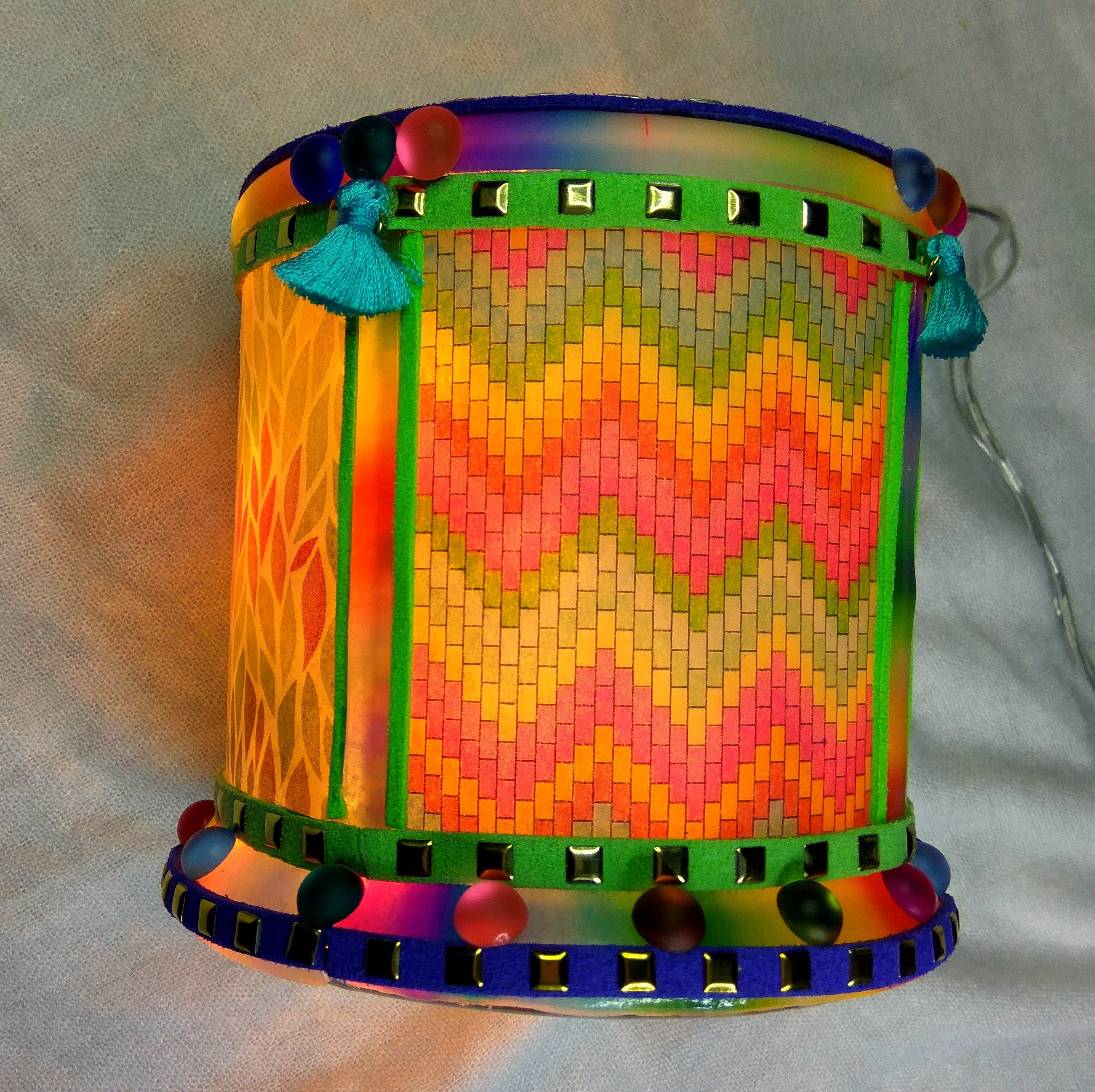 Boho Light Holder 4 Patterns Polymer Clay Napkins Etsy