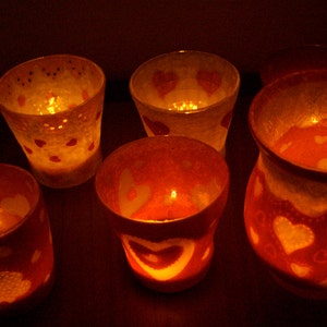 VALENTINE'S Day Candles - Tutorial! Valentine's day candles handmade love special hearts gift tea lights Dia Enamorados