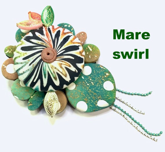 Clay brooch deals