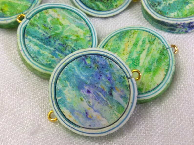 Brusho Watercolor on Polymer Clay Tutorial Bursho Crystal Colors, Batik