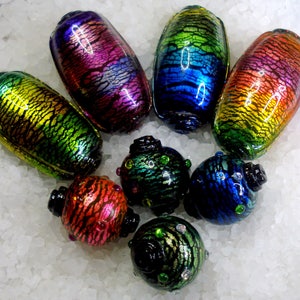 Crackle fits everywhere! Tutorial! The quickest way to get a crackled dichroic effect! polymer clay, handmade, crackle, dichro, jewelry art