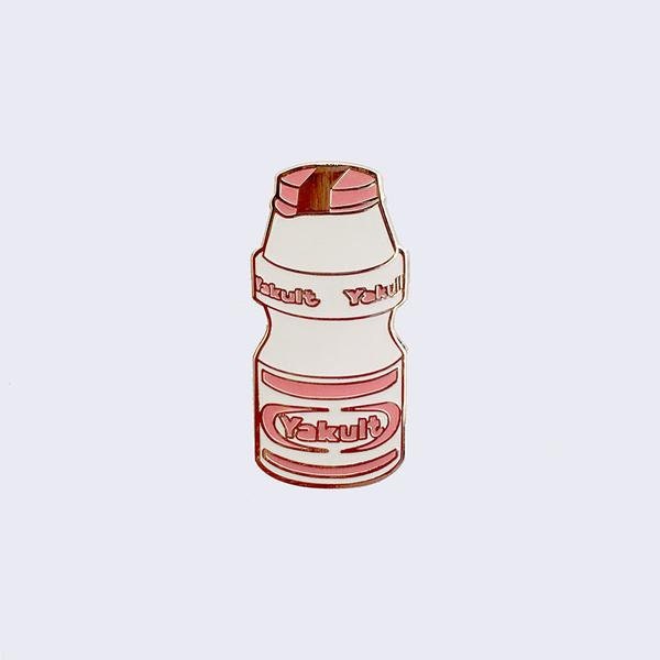 Yakult Yogurt Pro Biotic Drink Enamel Pin Asian food lapel pin