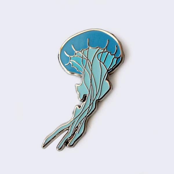 Jellyfish Enamel Pin Glow in the Dark