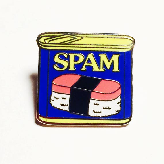 musubi on a can enamel pin hawaii enamel pins asian food etsy asian pins