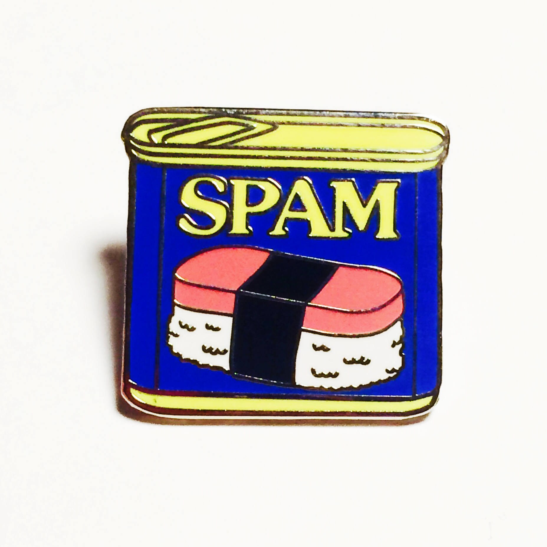 Musubi on a Can Enamel Pin - Hawaii Enamel Pins - Asian Food Lapel Pin