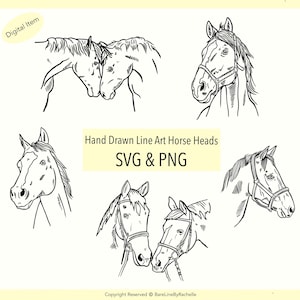 Line art Horse Head Designs, line art SVG, cowboy SVG, animal illustration, horse clip art, SVG files, horse png, digital design