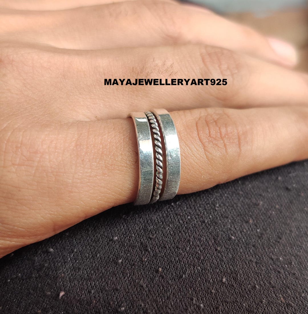 Handmade Sterling Silver Wide Band Ring – Thick Statement Jewelry - Etsy