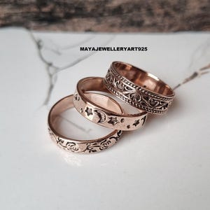 Handgemachte reine Kupfer Ringe, Boho Minimalist Schmuck
