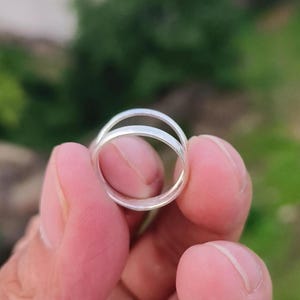 Handmade Hammered Sterling Silver Ring: Unisex Wedding Band