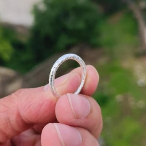 Handmade Sterling Silver Band Ring: Unisex Wedding or Promise Ring