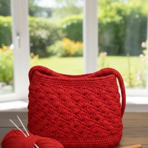 Crochet Shell Stitch Bag Pattern | DIY Shoulder Purse (PDF Guide)