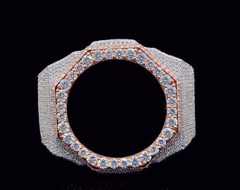 Iced Out Moissanit Bezel für G-Shock GA2100 - 925 Sterling Silber