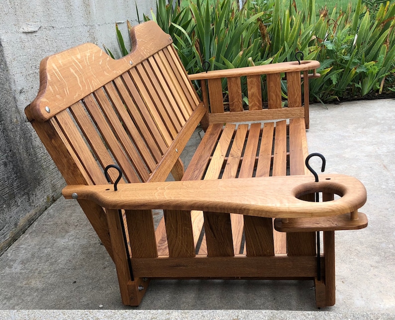 Oak Porch Swing W stainless Steel Hardware Etsy