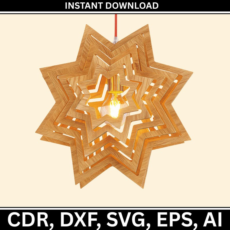Light Design Dxf Wooden Lighting Design Bundle | Laser Cut CNC Files DXF SVG Ai - Etsy