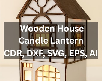 Wooden House Lantern Laser Cut Files