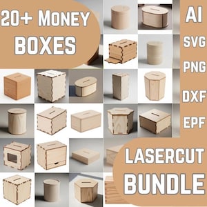 30+ Money Saving Bank SVG File, Target Piggy Banks, Money Box SVG, Laser Cut File, Glowforge File, Instant Download, Kid Money Box
